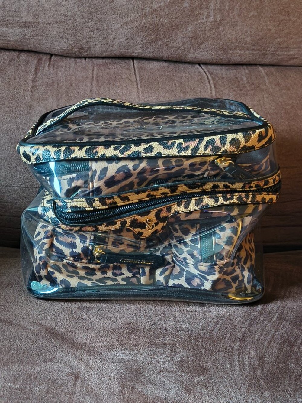 VS Leopard Travel Makeup Bag